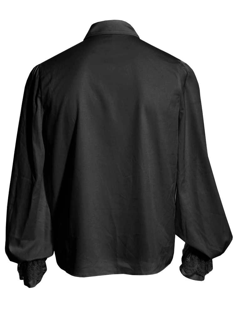 Bbalizko Mens Pirate Shirt Vampire Renaissance Victorian Steampunk Gothic Ruffled Medieval Halloween Costume Clothing
