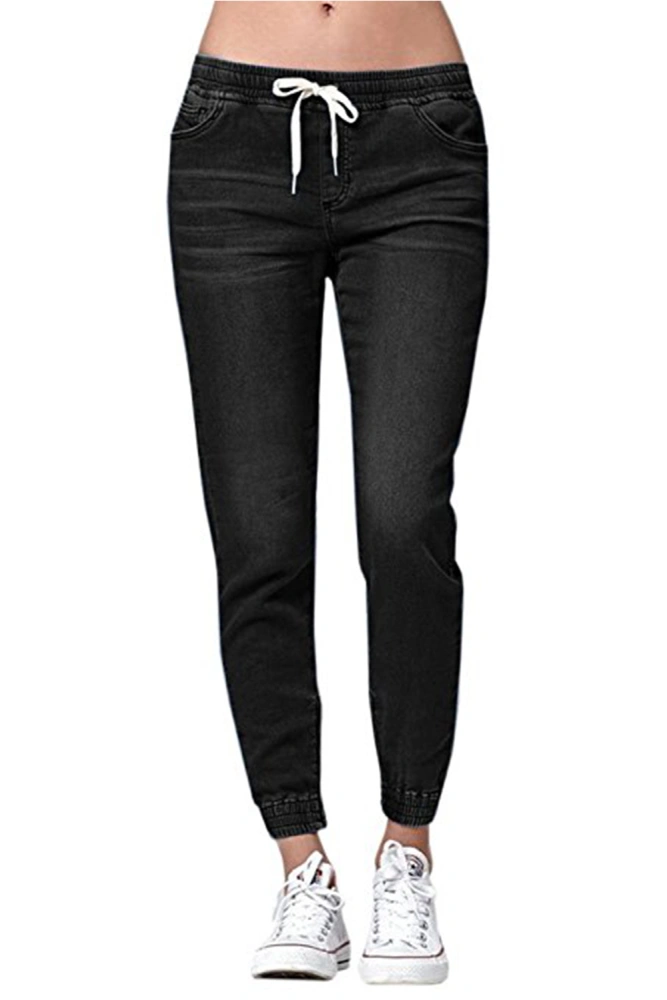 YBENLOVER Damen High Waist Jeans Straight Slim Denim Stretch Lang Jeanshosen Mit Gummizug