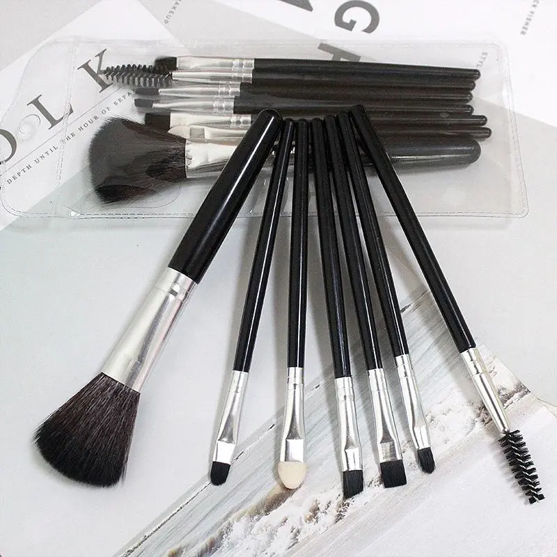 7pcs Makeup Brushes Set Plastic Handle Eyebrow Brush Beauty Foundation Eye Shadow Brushes