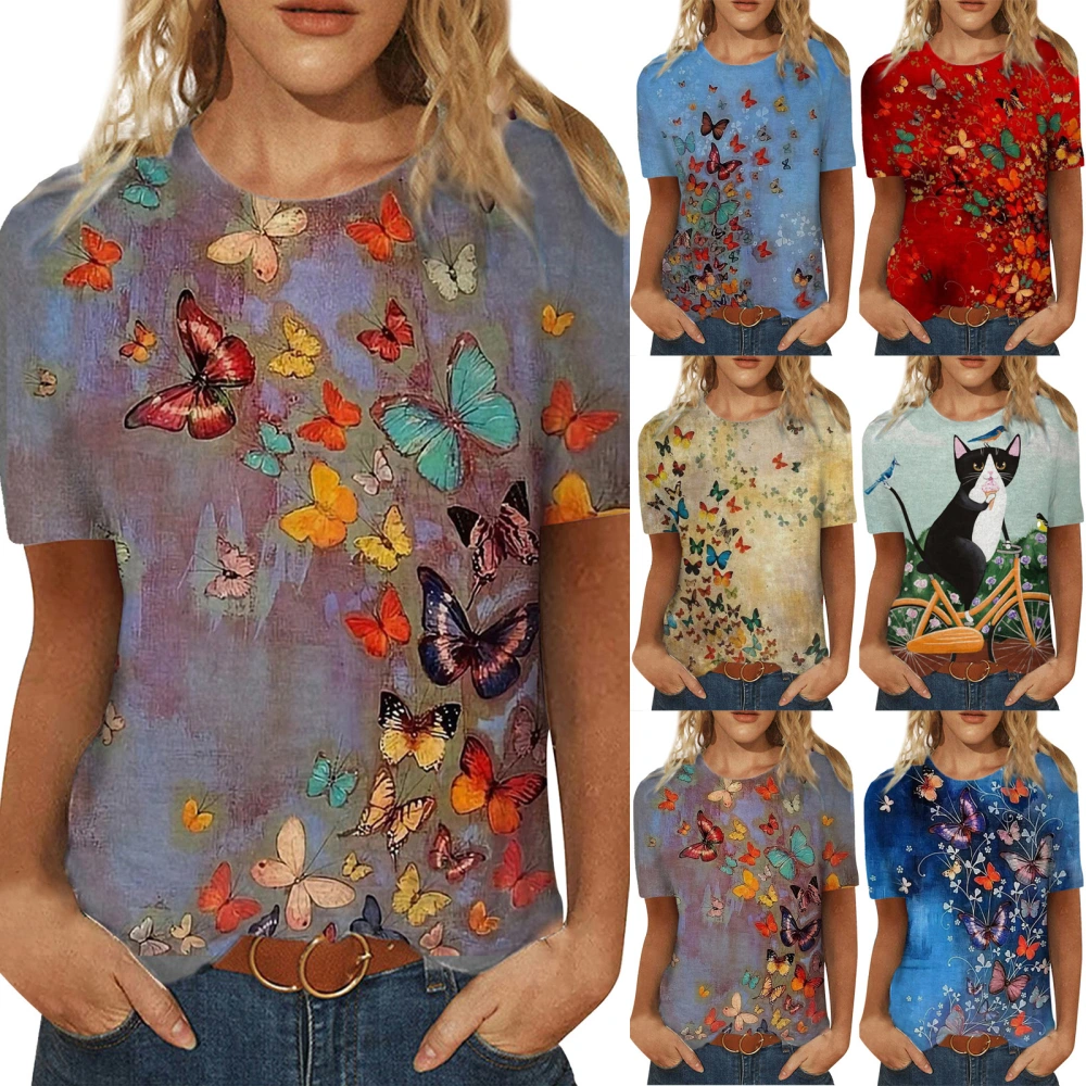 2023 New Women's Printed Short Sleeve T-Shirt