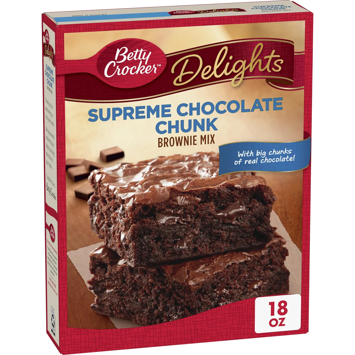 Betty Crocker Delights Supreme Chocolate Chunk Brownie Mix, 18 oz.