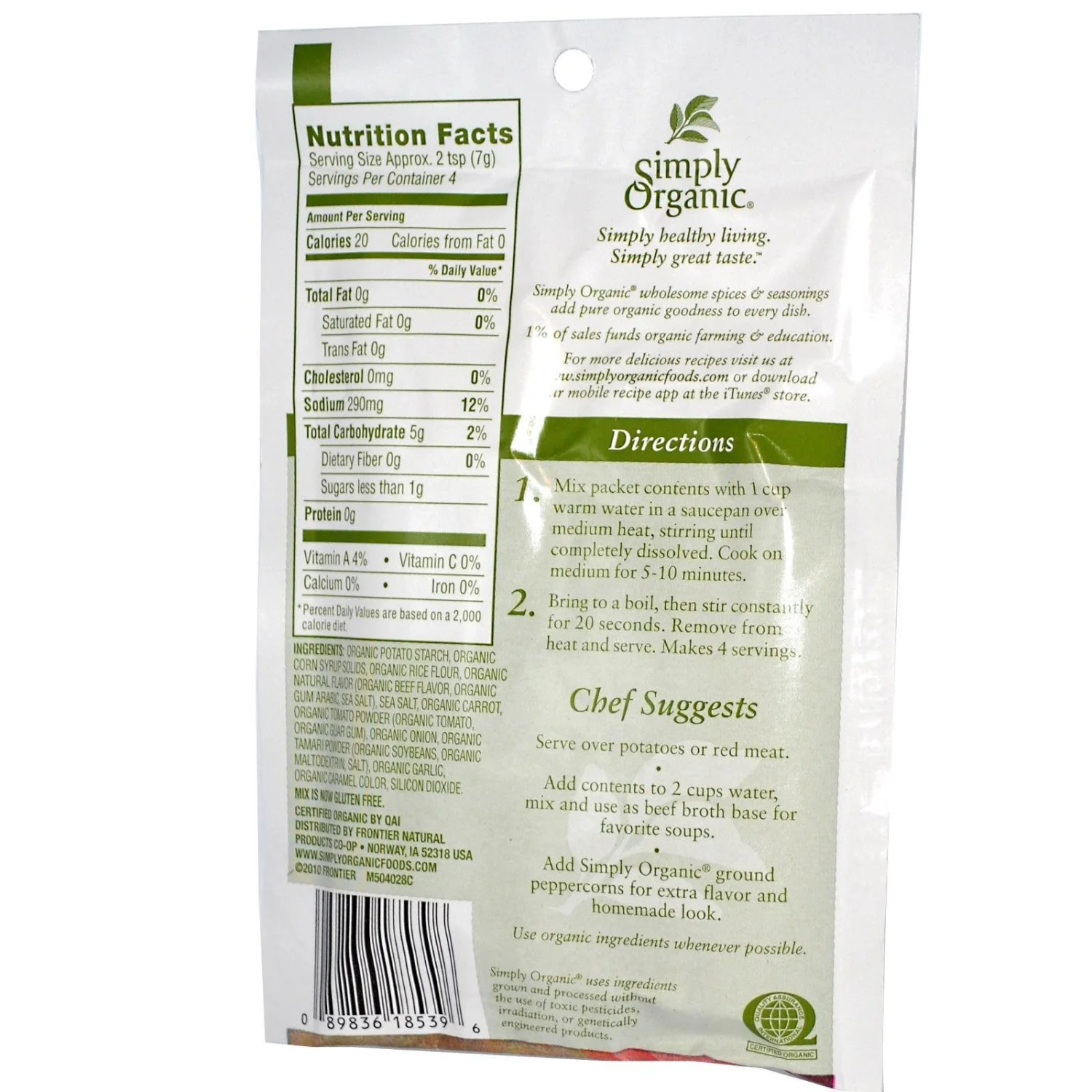 Simply Organic Brown Gravy Mix - 1 oz