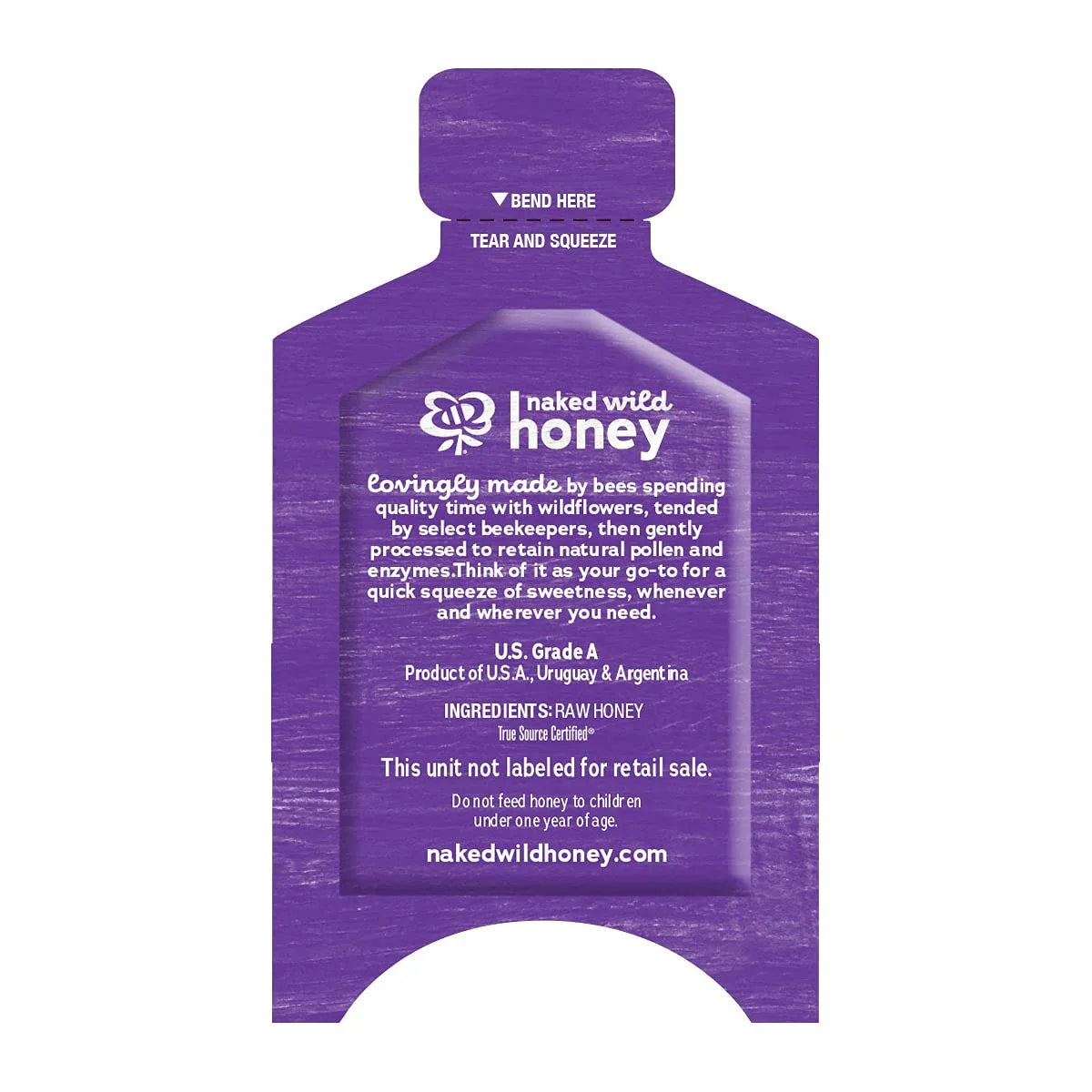 Naked Wild Honey, Raw Unfiltered Honey, 0.45 Ounce On-The-Go Packets (20 pack) - Pack of 2
