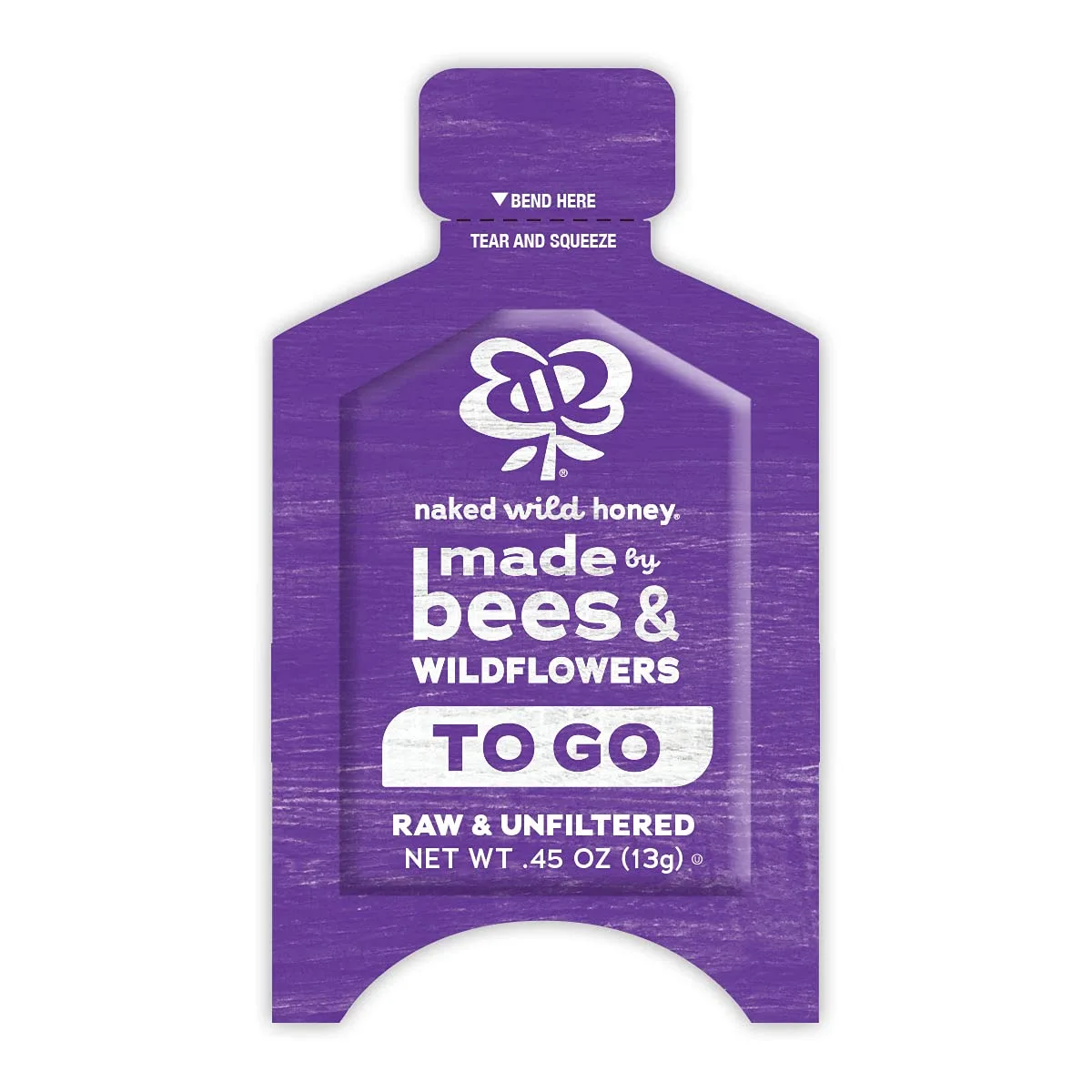 Naked Wild Honey, Raw Unfiltered Honey, 0.45 Ounce On-The-Go Packets (20 pack) - Pack of 2