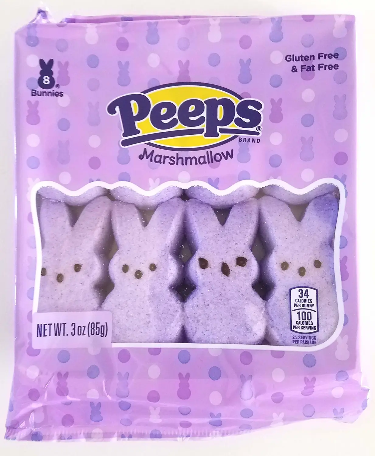 Peeps (1) Purple Marshmallow Bunny Easter Candy - Gluten Free - 3 oz / 85 g