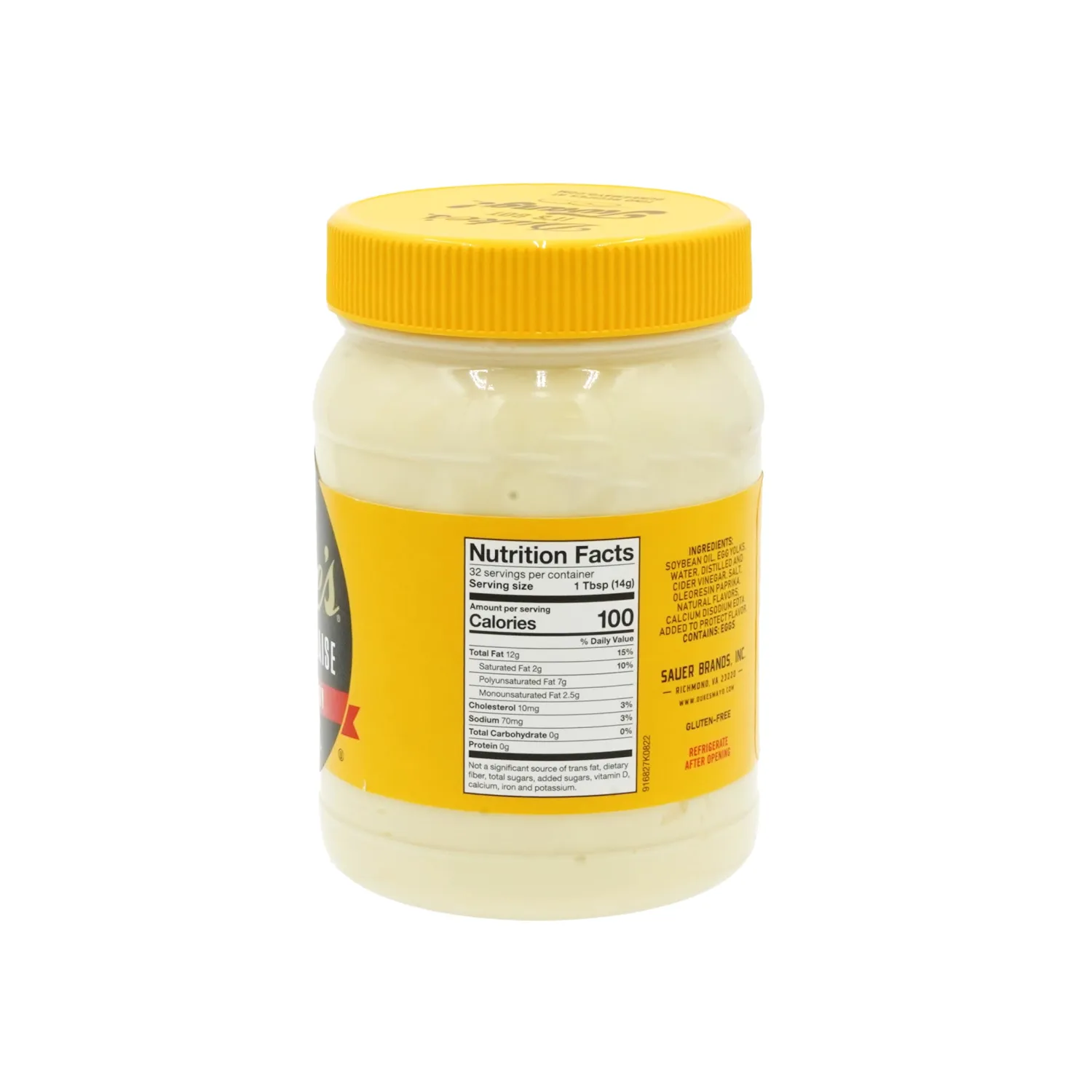 Duke’s Real Mayonnaise Jar – Original Smooth & Creamy Taste, 16 Ounce (Pack of 1)