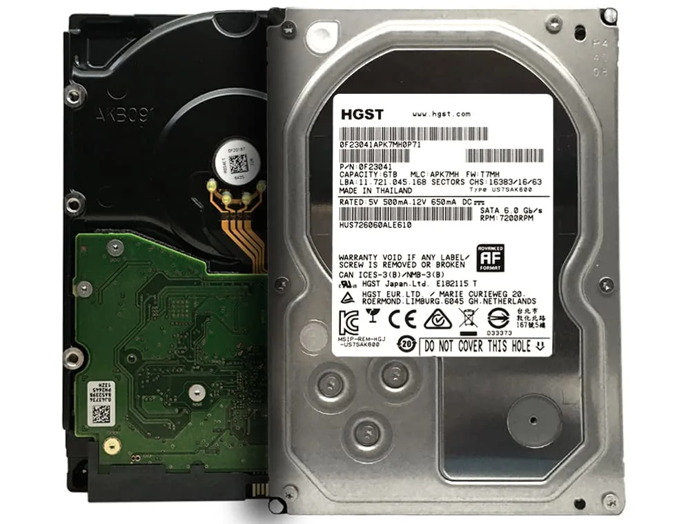 HGST Ultrastar 7K6000 HUS726060ALE610 (0F23001) 6TB 7200 RPM SATA 6Gb/s 128MB Cache 3.5-Inch Enterprise Hard Drive (Renewed)