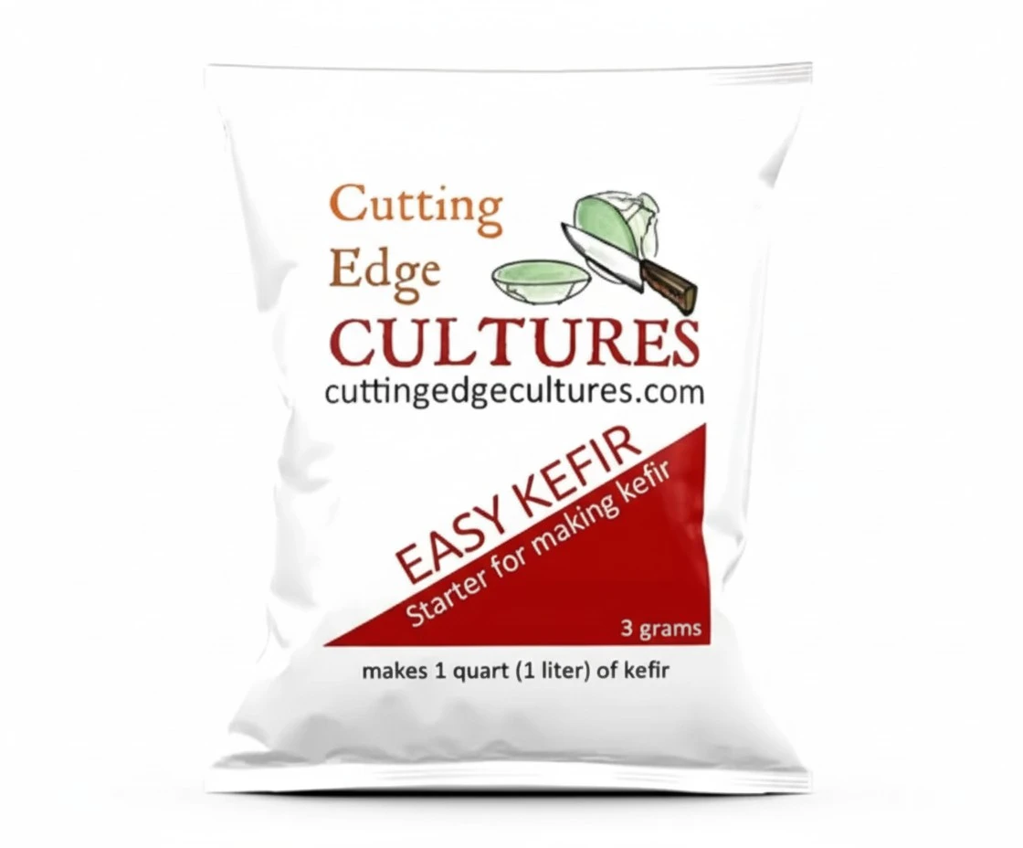 Cutting Edge Cultures Easy Kefir Starter Culture, 1 Packet, 5g, Makes 1 Quart