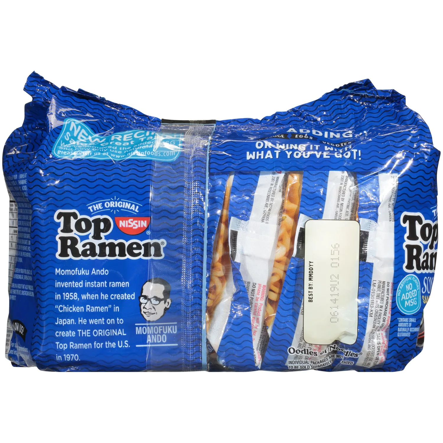Nissin Top Ramen Dry Soup Oriental 6pk, 18 Ounce