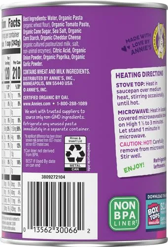 Annie's Organic All Stars, Canned Pasta in Tomato and Cheese Sauce, 15 oz