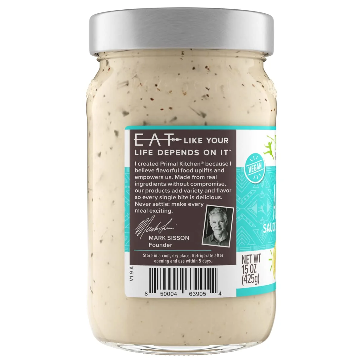 Primal Kitchen, Alfredo Sauce Avocado Oil No Dairy, 454 Gram