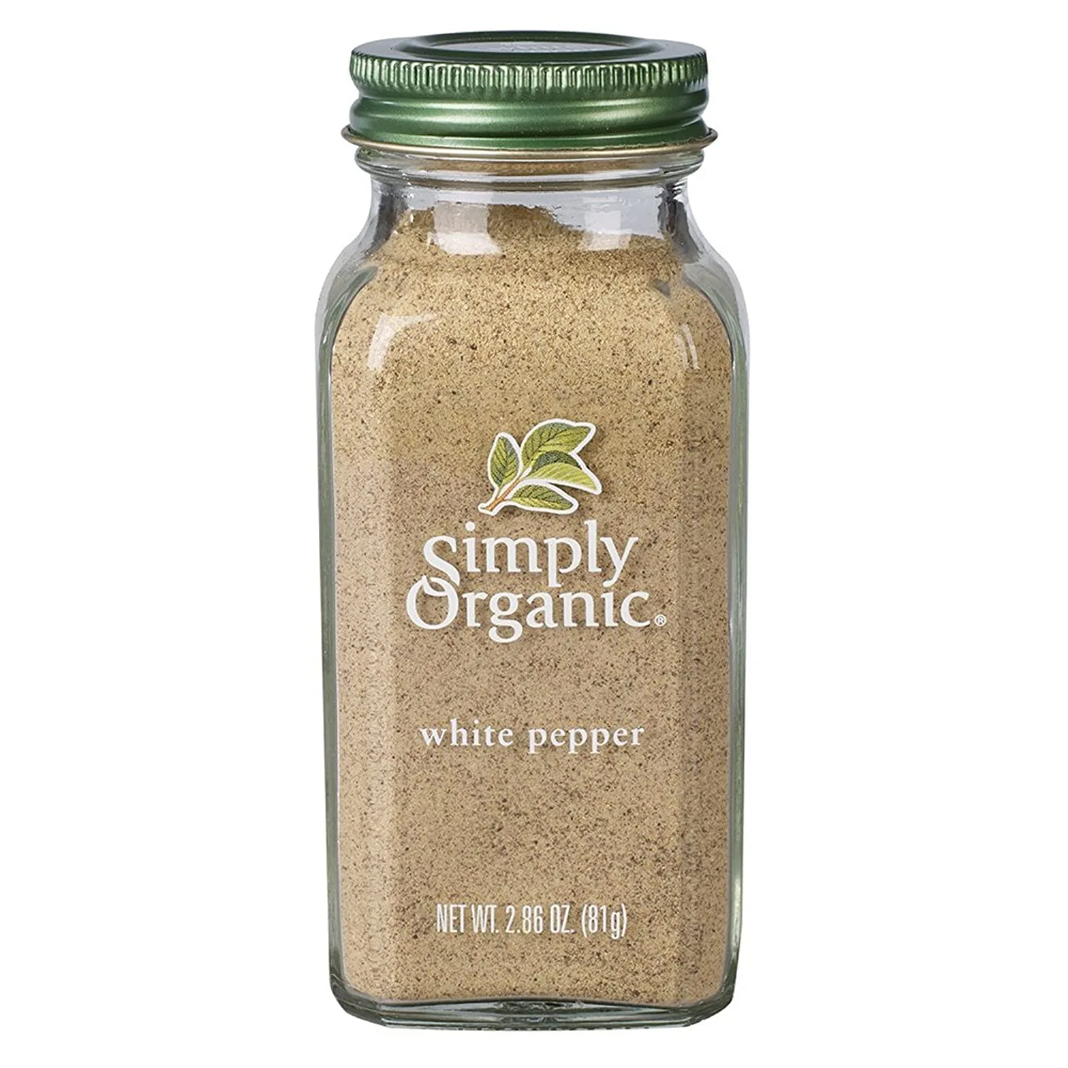 Simply Organic White Pepper, 2.86-Ounce Jar, Lightly Flavor Sauces, Fish, Chicken & Potato Dishes, Milder Earthy Flavor
