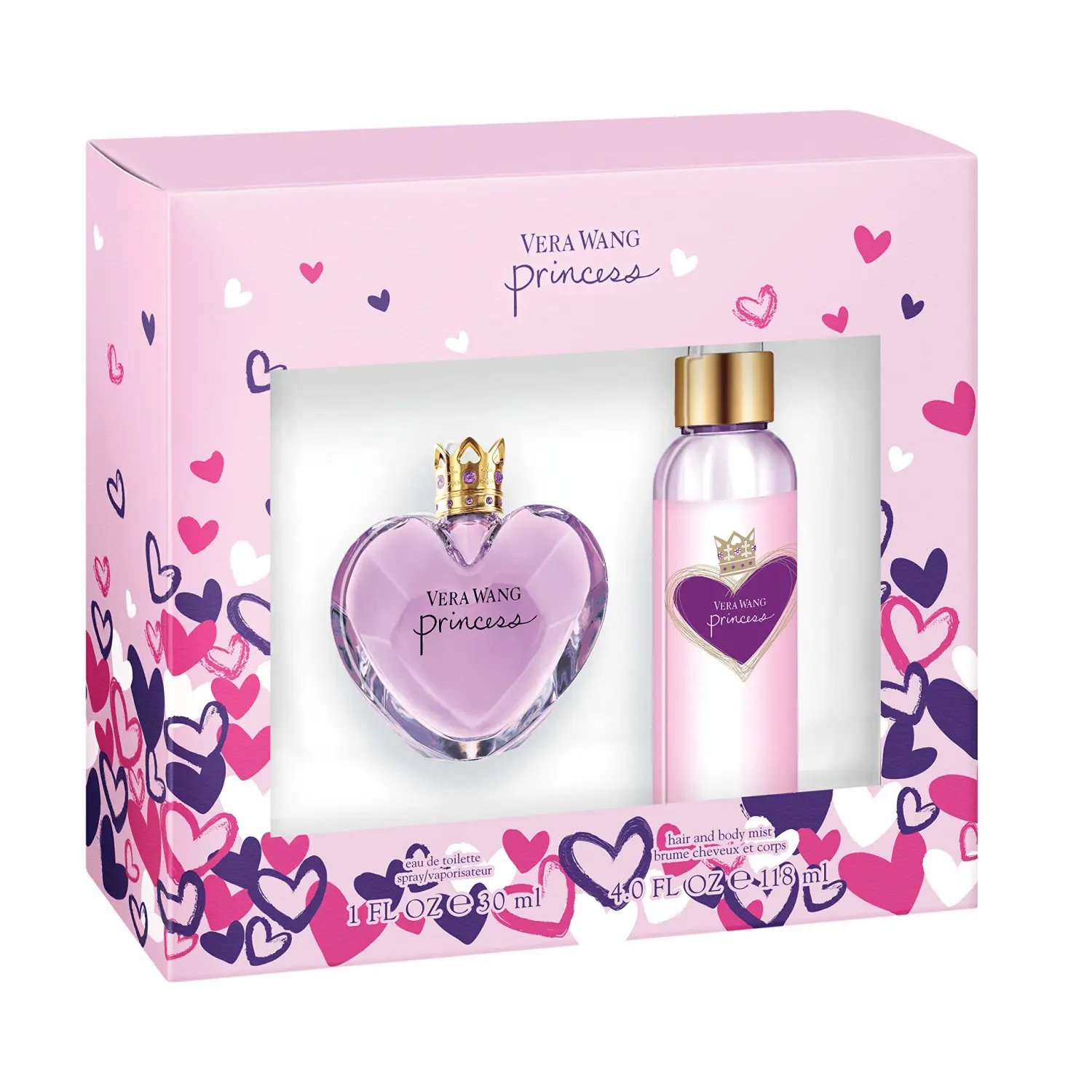 Vera Wang Princess 2-Piece Gift Set with 1-Ounce Eau de Toilette and 4-Ounce Body Mist, Total Retail Value $58.00