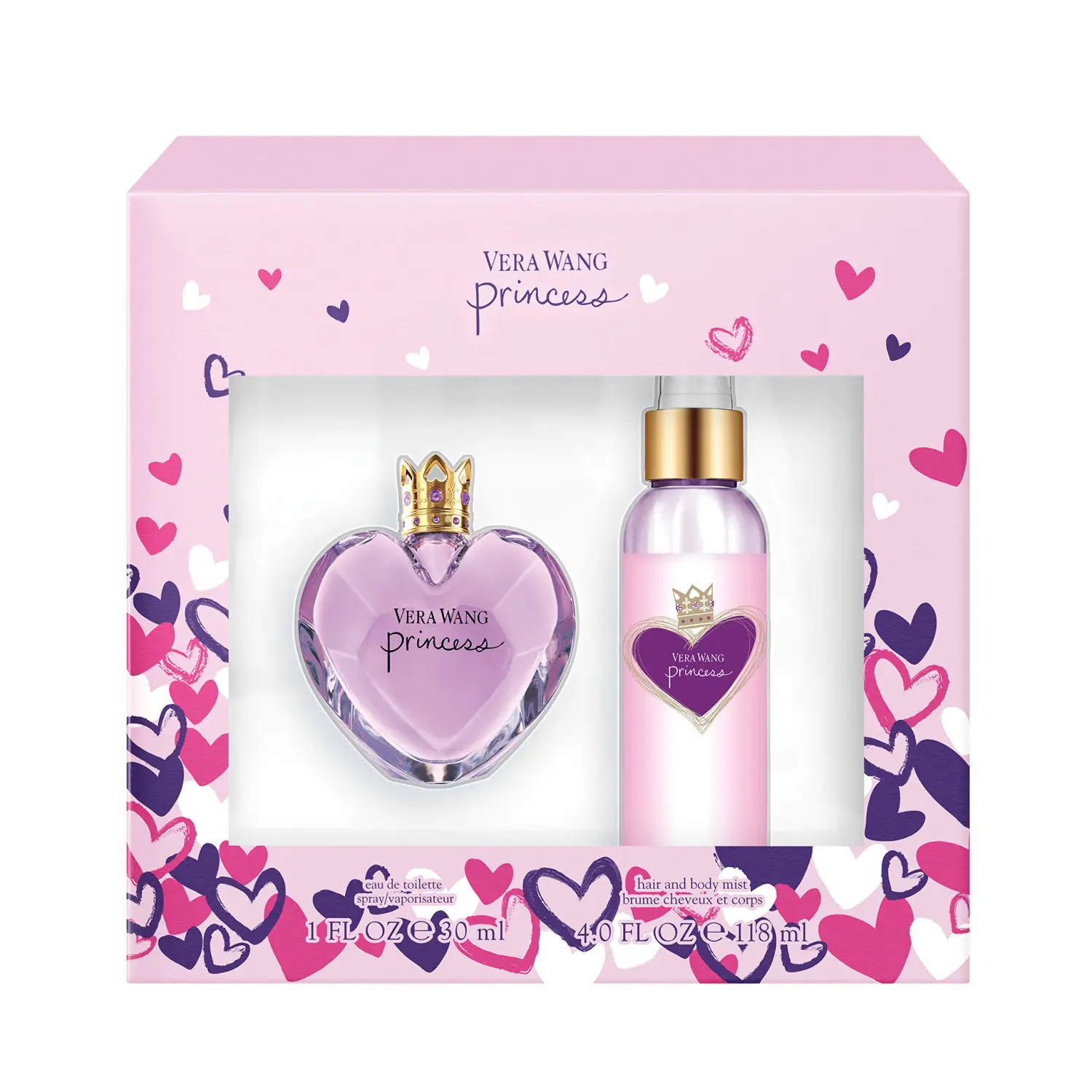 Vera Wang Princess 2-Piece Gift Set with 1-Ounce Eau de Toilette and 4-Ounce Body Mist, Total Retail Value $58.00