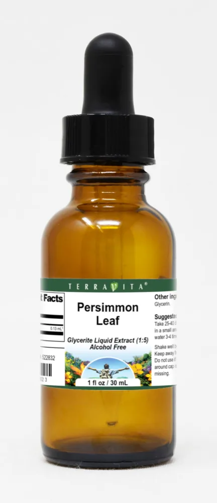 TerraVita Persimmon Leaf Glycerite Liquid Extract (1:5) - No Flavor (1 oz, ZIN: 522832)