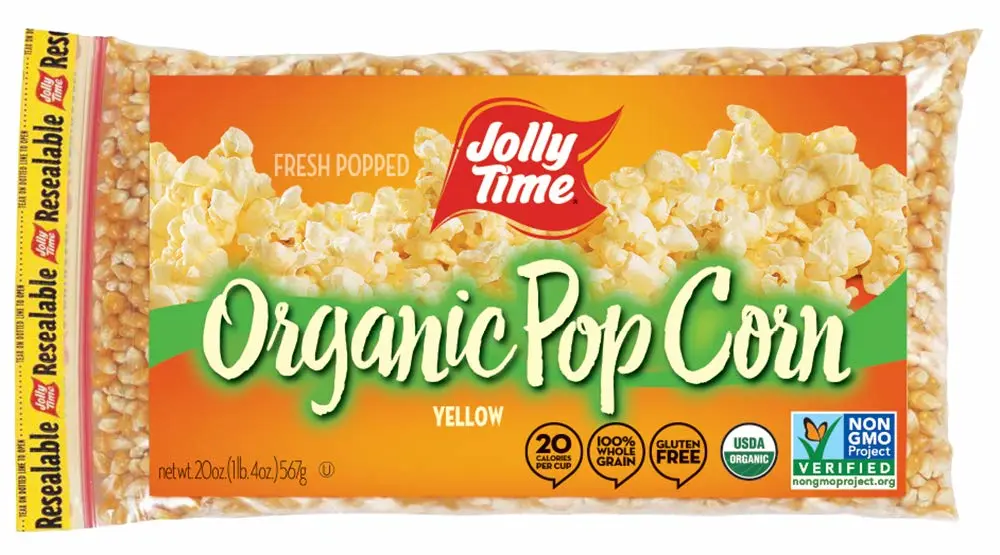 Jolly Time Unpopped Popcorn Kernels, Gourmet Popping Corn for Air Popper Machine or Stovetop, Non-GMO (Organic Yellow Pop Corn, 1.25 Pound (Pack of 3))