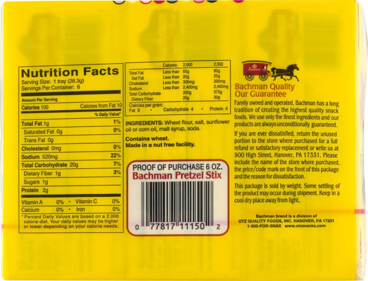 Bachman Pretzel Stix, 6 oz, (pack of 3)
