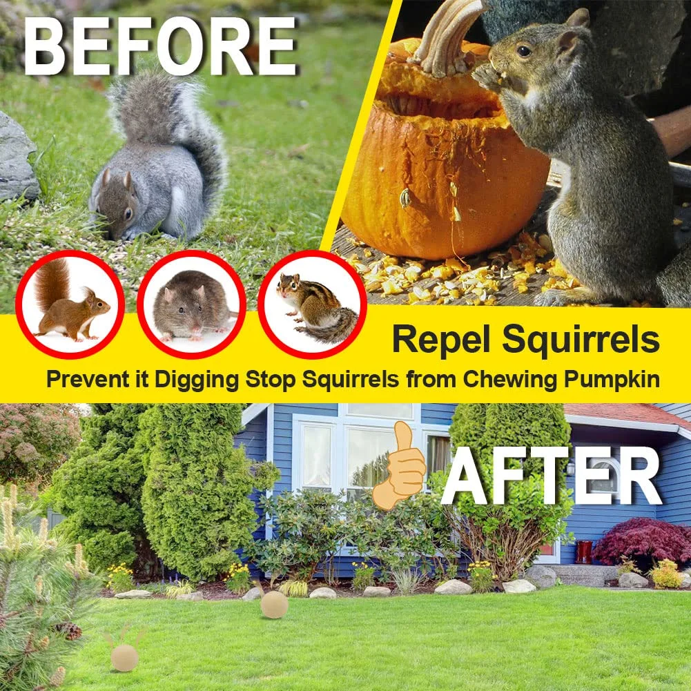 ANEWNICE Squirrel Repellent Outdoor, Rodent Repellent, Squirrel Repellent for Attic and Cars, Natural Squirrel Repellent for Bird Feeders and Garden, Ultra Powerful Chipmunk Repellent - 12Packs