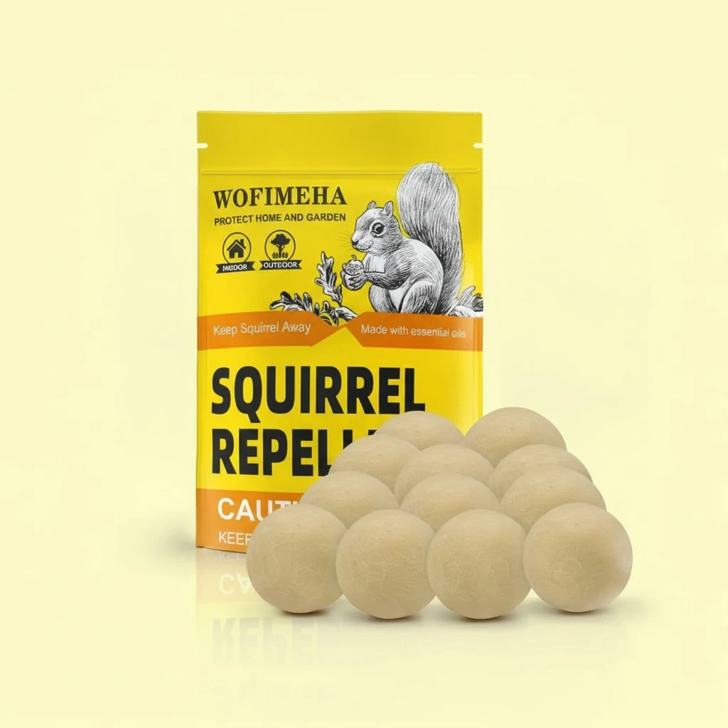 ANEWNICE Squirrel Repellent Outdoor, Rodent Repellent, Squirrel Repellent for Attic and Cars, Natural Squirrel Repellent for Bird Feeders and Garden, Ultra Powerful Chipmunk Repellent - 12Packs