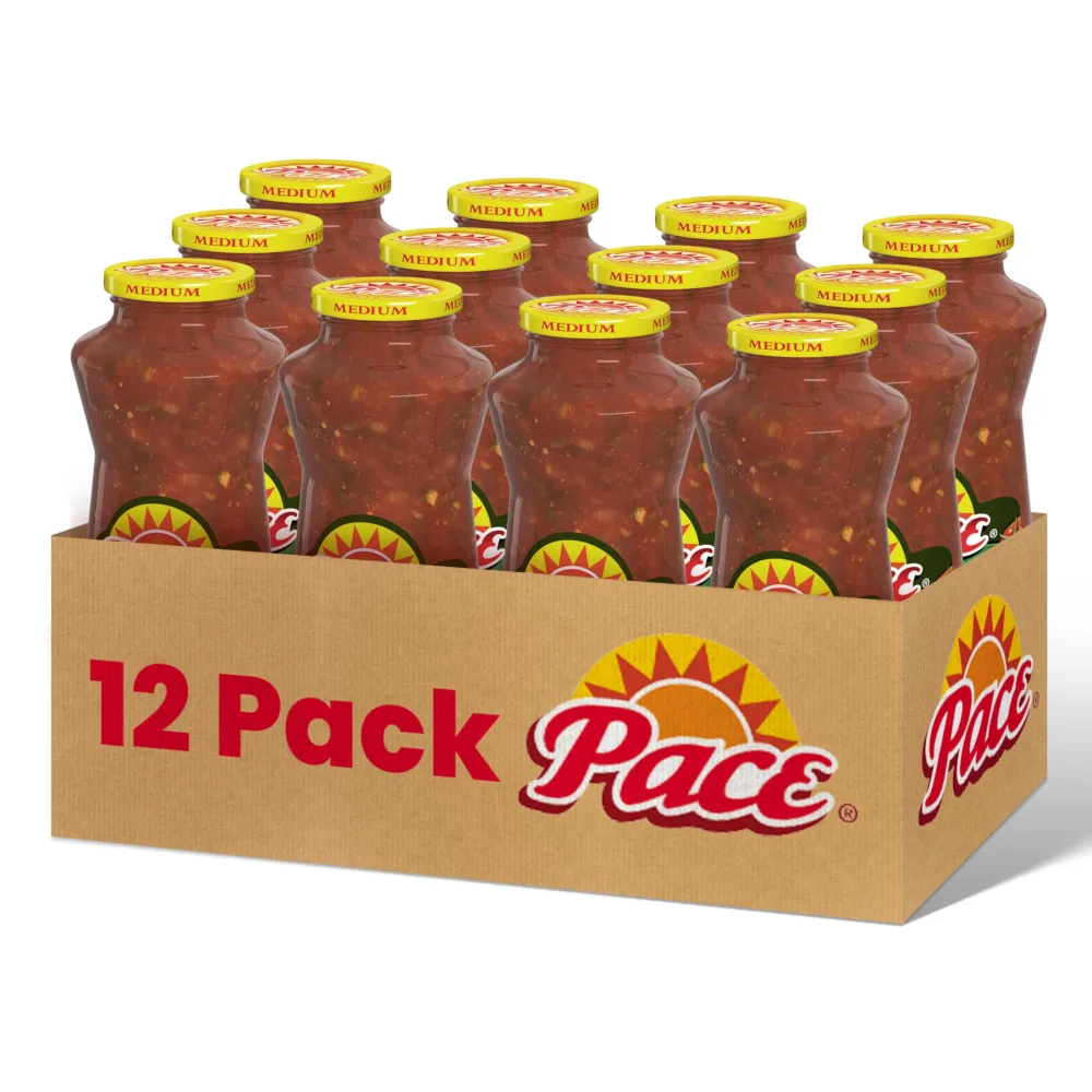 Pace Chunky Medium Salsa, 24 oz Jar (12 Pack)