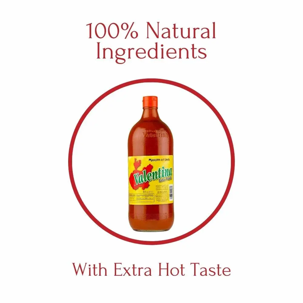 Valentina Salsa Picante | Most Famous Mexican Hot Sauce with 34 Oz Bottle | Sauce for Spicy Food Everyday Imported by Wholesale San Diego
