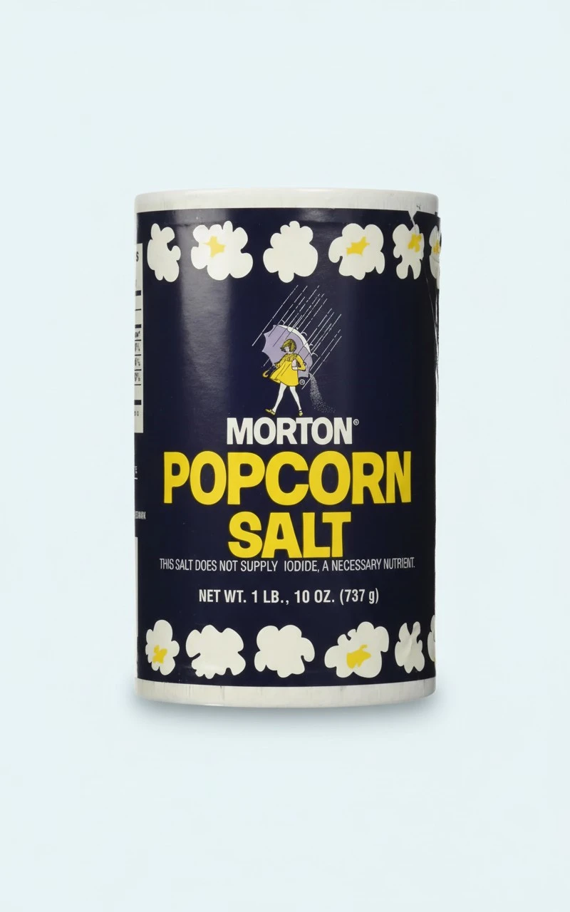 1Lb 10oz Morton Popcorn Salt For Green Salad, Corn on the Cob, French Fries, Nuts