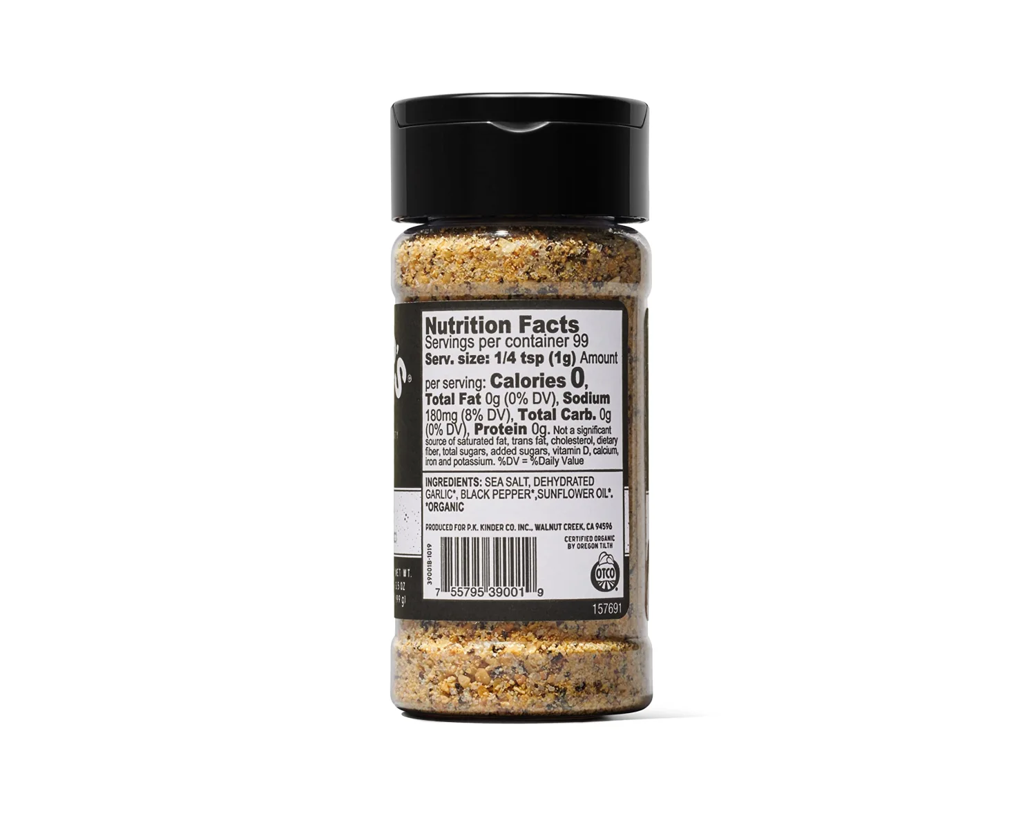 Kinder's Organic The Blend (Salt, Pepper and Garlic), Premium Quality Seasoning, MSG Free and USDA Certified Organic, 3.5oz 2 Pack