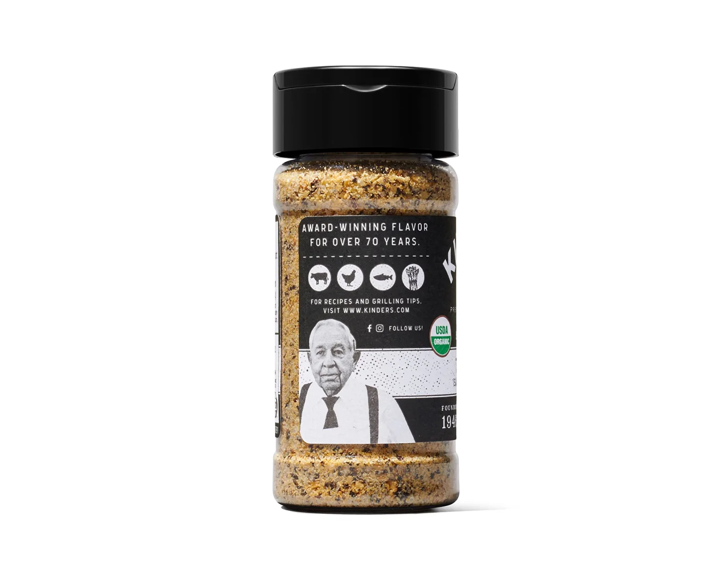 Kinder's Organic The Blend (Salt, Pepper and Garlic), Premium Quality Seasoning, MSG Free and USDA Certified Organic, 3.5oz 2 Pack