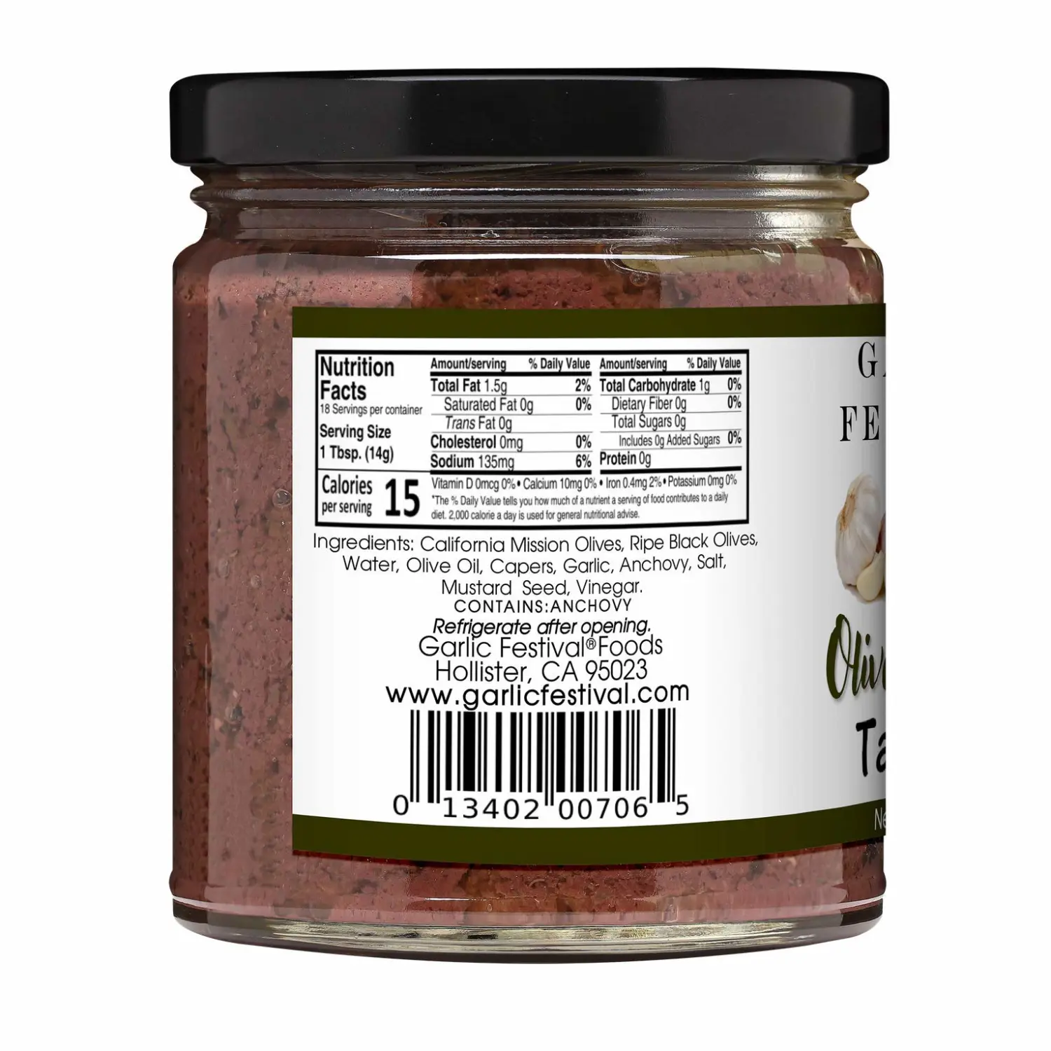 Garlic Festival Foods Olive & Garlic Tapenade 9oz.