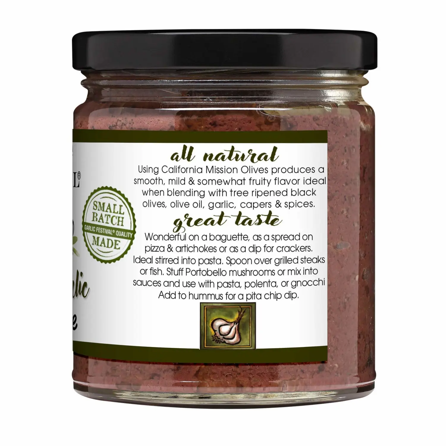 Garlic Festival Foods Olive & Garlic Tapenade 9oz.