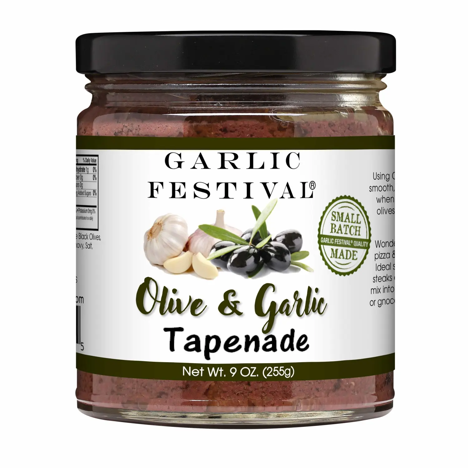 Garlic Festival Foods Olive & Garlic Tapenade 9oz.