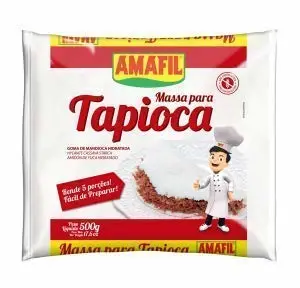 Brand Amafil Tapioca Flour 500g (17.6oz) Massa Para Tapioca - Set of 4