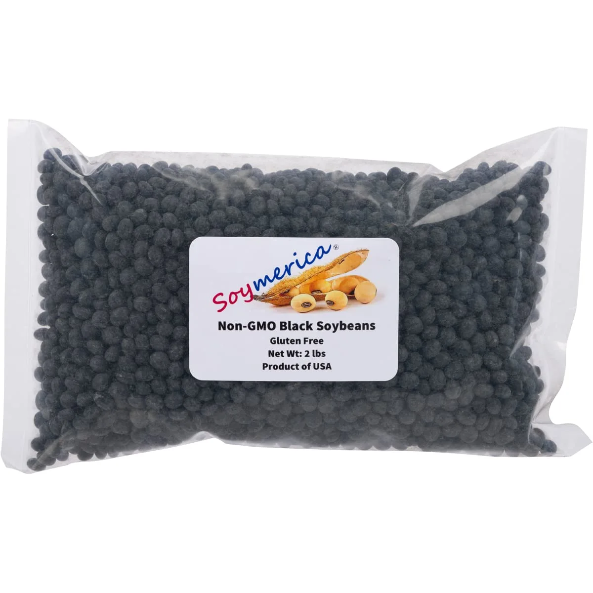 Soymerica Non-GMO Black Soybeans - 2 Lbs. Identity Preserved (IP). Keto Friendly Low Carb. Great for Soy Milk and Tofu. 100% Product of USA