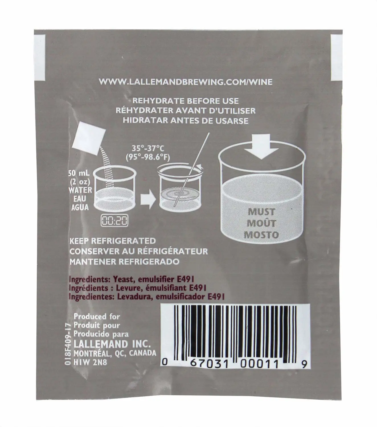 Lallemand Inc EC-1118B Lalvin Yeast