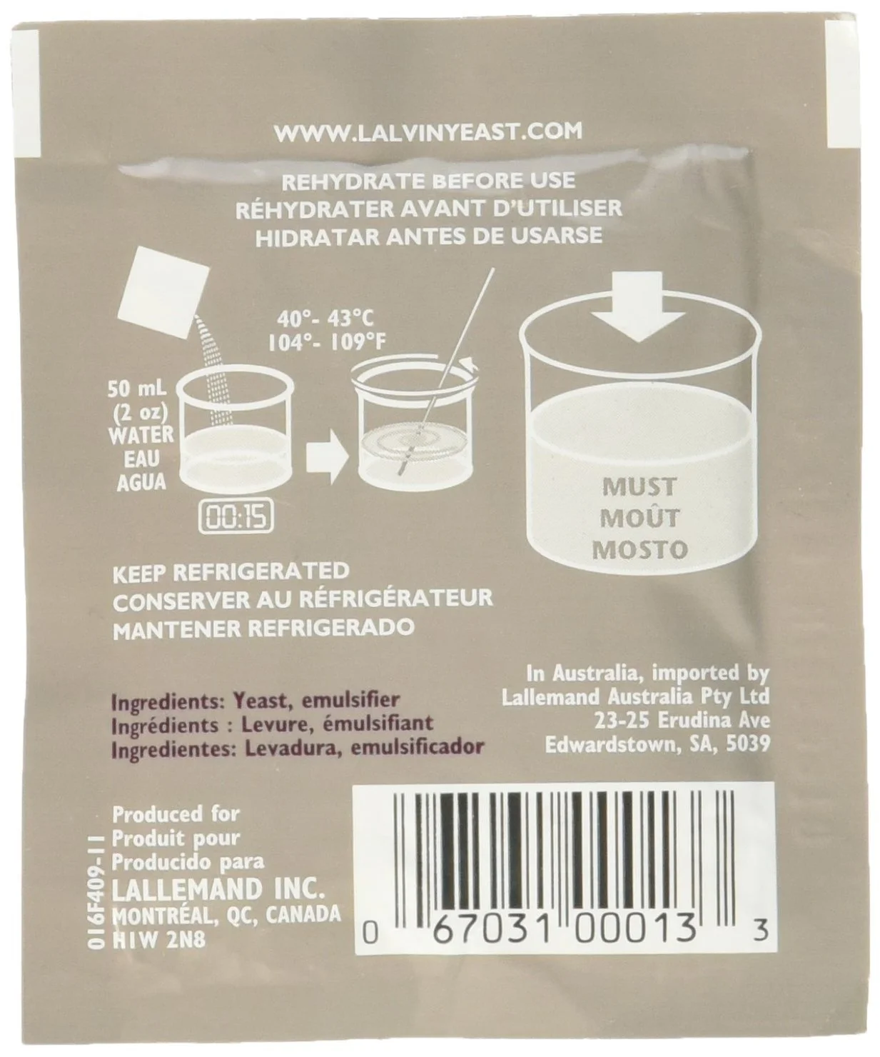 Strange Brew My-WNCV-DYMZ 10 Packs of KIV-1116 Lalvin Yeast for Winemaking, Multi