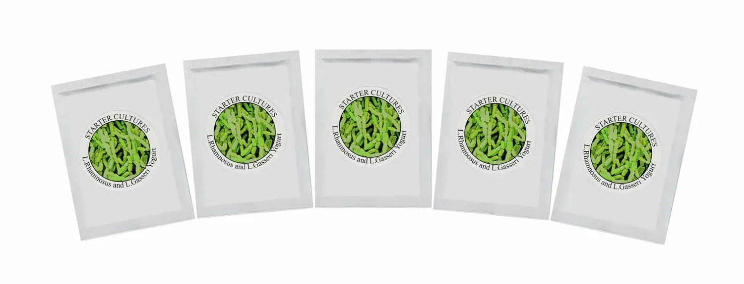 Yogurt Starter Cultures - Pack of 5 Freeze-Dried Sachets for Lactobacillus Rhamnosus and L.Gasseri Yogurt (5 sachets Pack)