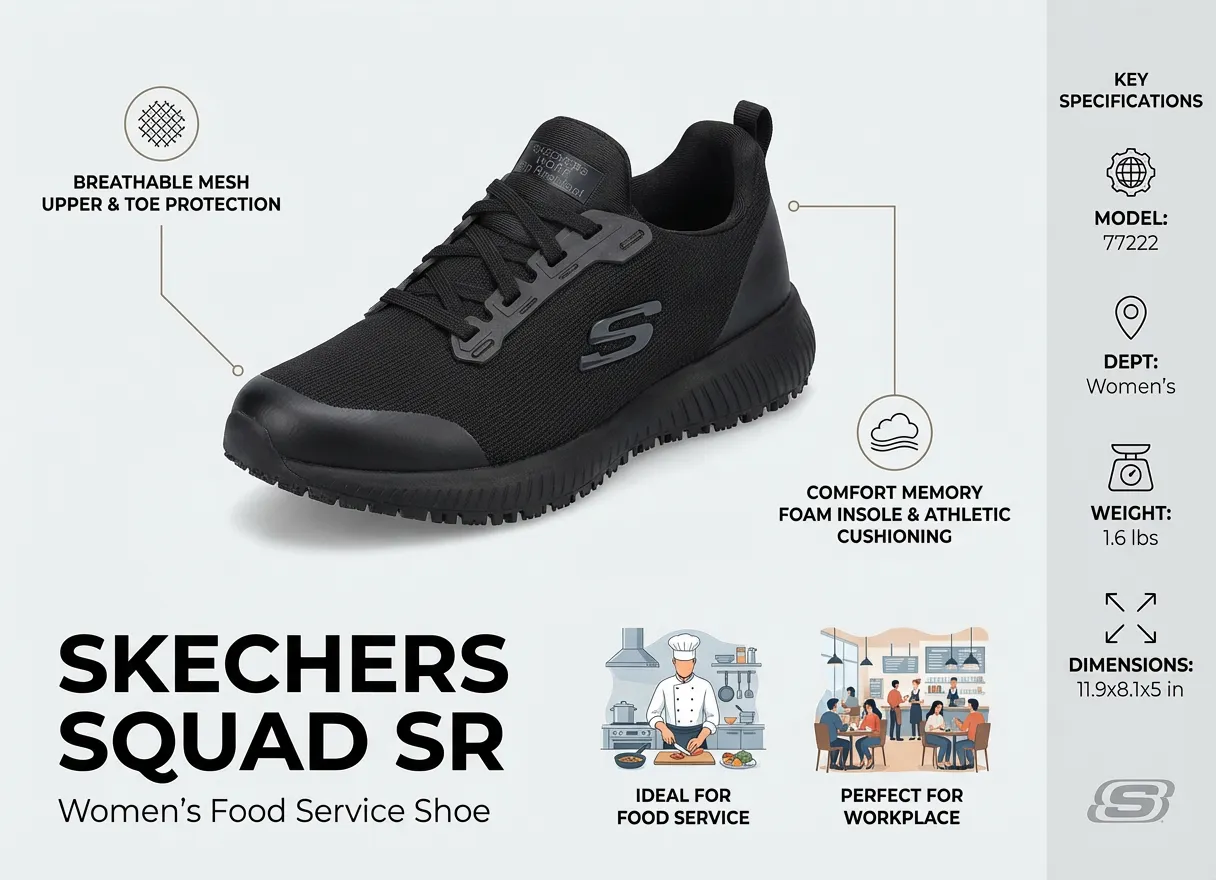 Skechers Women's Squad Sr Food Service Shoe