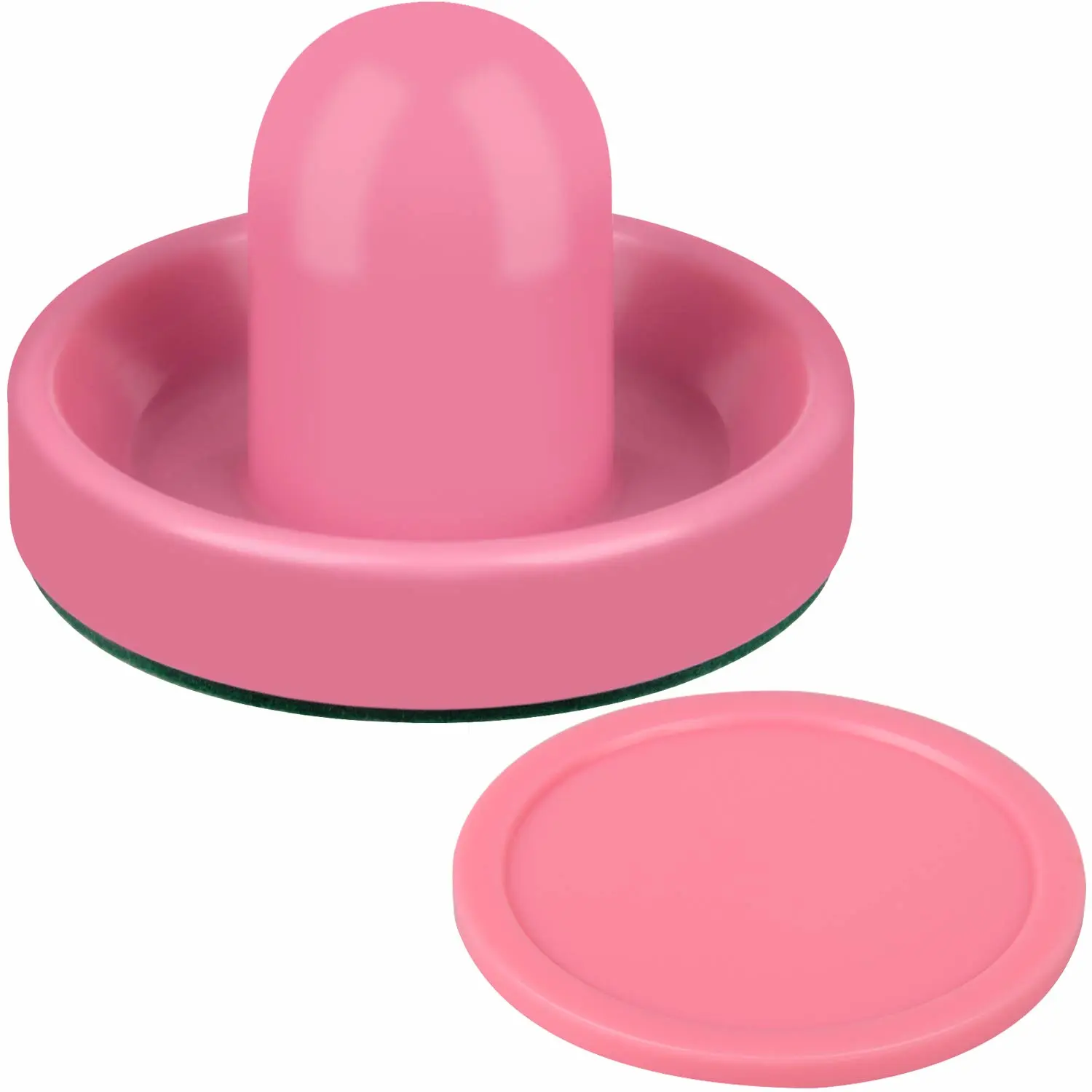 ONE250 Air Hockey Pushers and Red Air Hockey Pucks, Goal Handles Paddles Replacement Accessories for Game Tables (4 Striker, 4 Puck Pack)