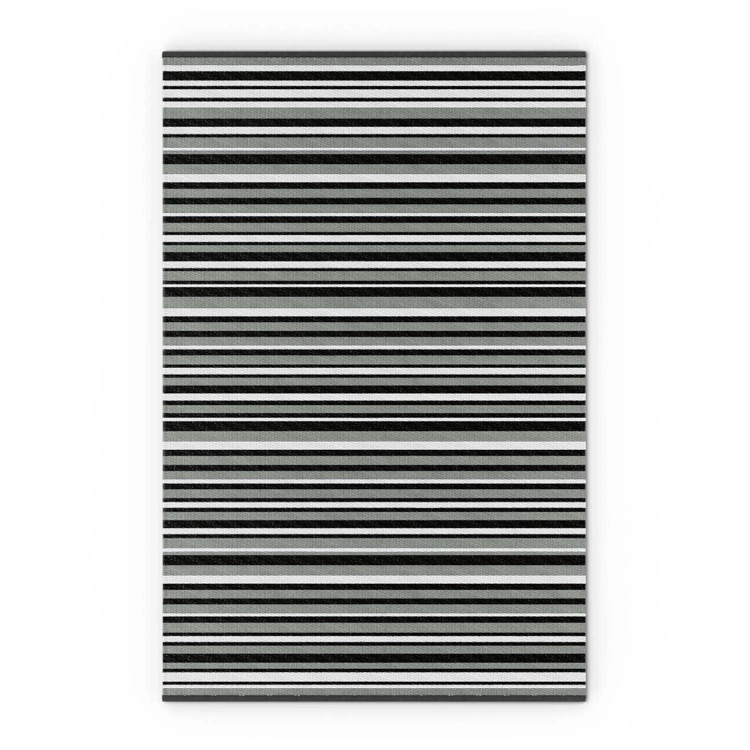 Trava Home Outdoor Rug - Reversible Modern Design, 4"x6" Black Stripe, Easy to Clean, Water Resistant, Durable for Indoor, Patio, and Living Room Décor