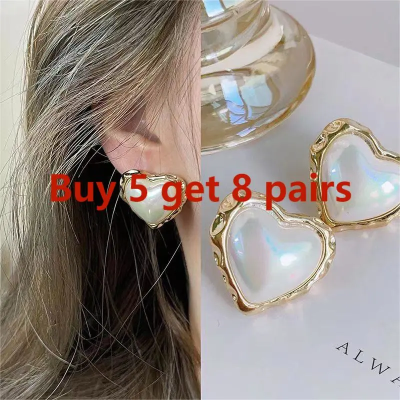 Fashion Pearl Earrings Buy 5 Get 8 Pairs