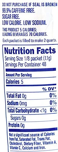Crystal Light Decaf Iced Tea Drink Mix, Natural Lemon Flavor (12-Quart), 1.5-Ounce Packages (Pack of 4)