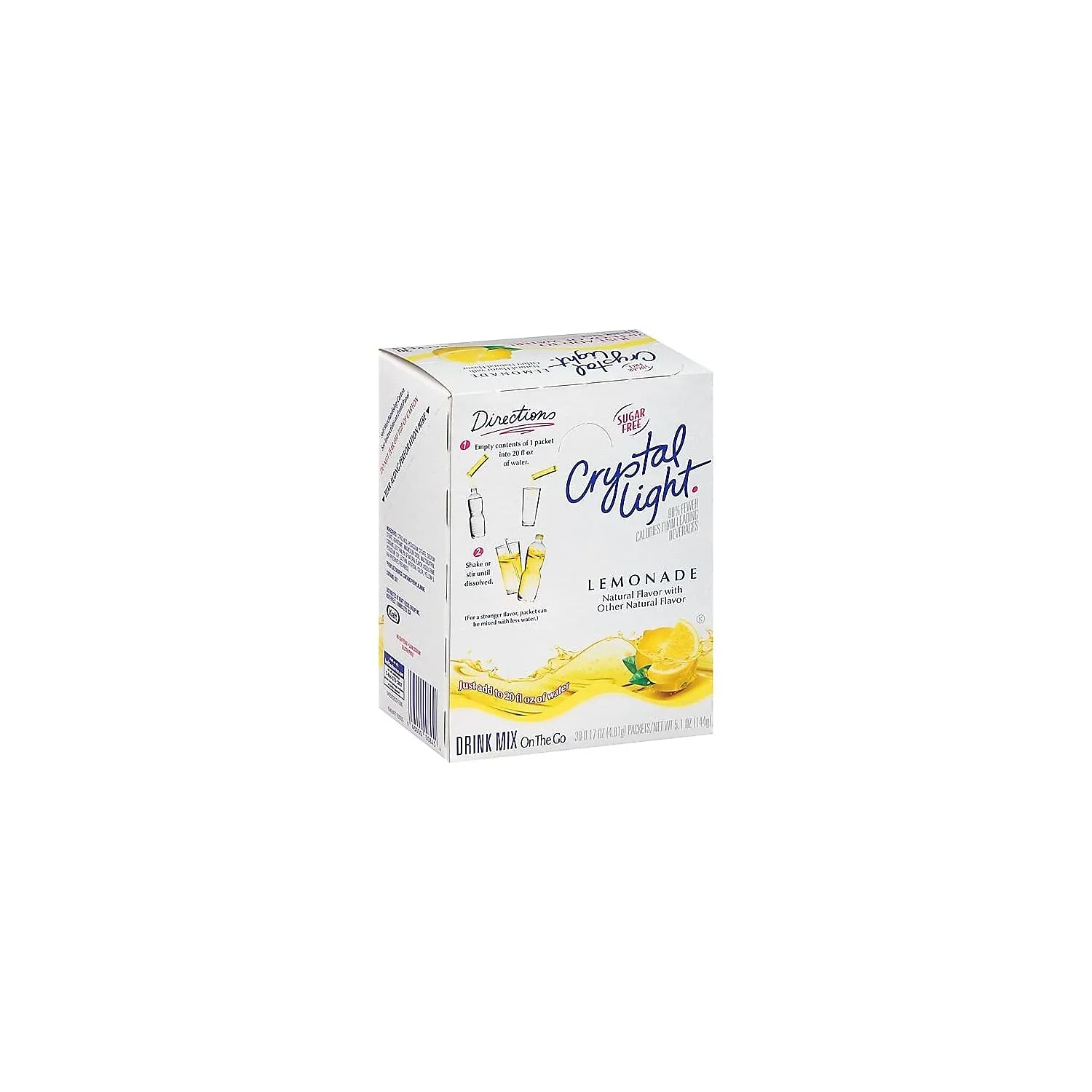 Crystal Light Products Crystal Light-Flavored Drink Mix, Lemonade, 30 8-oz. Packe beverages, PACK OF 1, Yellow