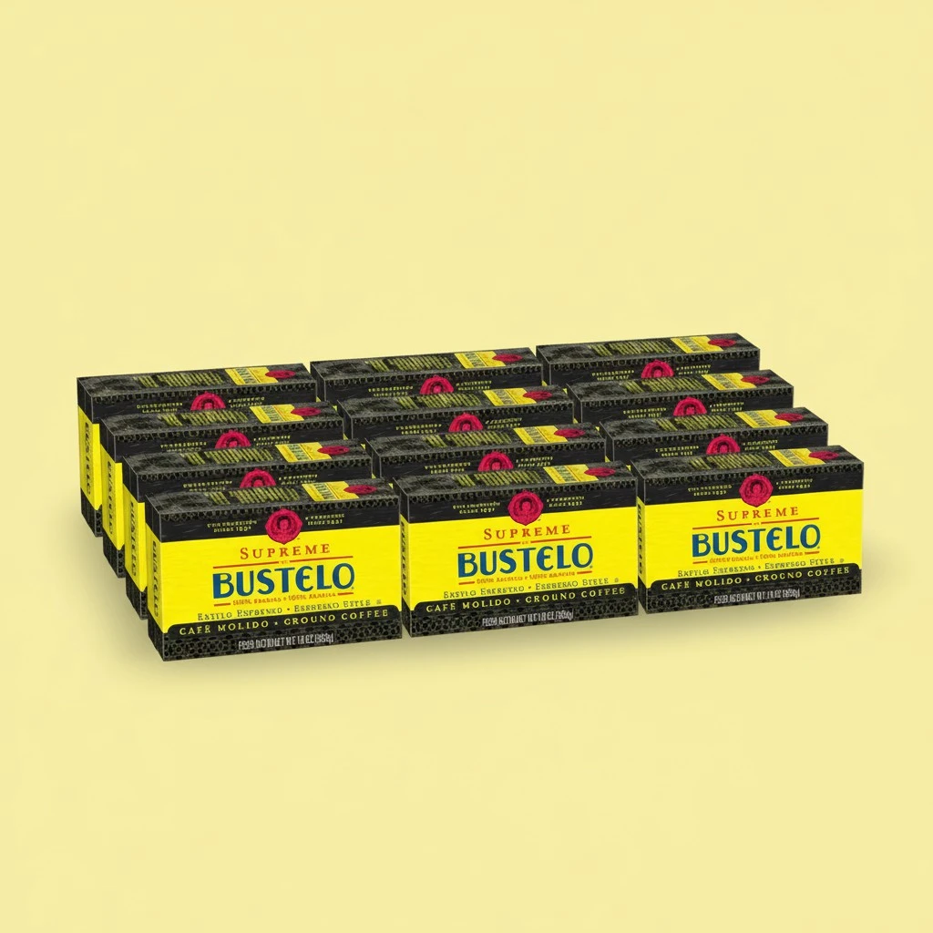 Café Bustelo Supreme by Bustelo Espresso Style Dark Roast Ground Coffee Brick, 10 Ounces (Pack of 12)
