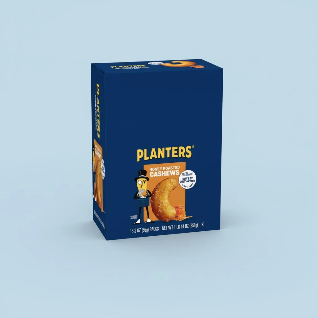 Planters Cashews Super Tube Nuts, Honey Roasted, 15-Count, 2 Ounce