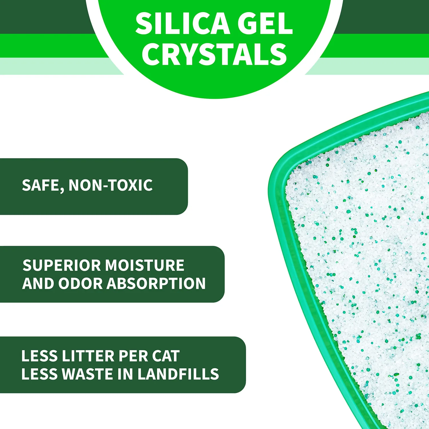 Litter Pearls Crystal Clear Unscented Non-Clumping Crystal Cat Litter with Odorbond, 7 lb
