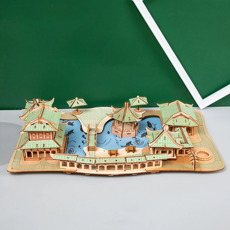 Stall Wooden 3D Three-dimensional Jigsaw Puzzle Handmade