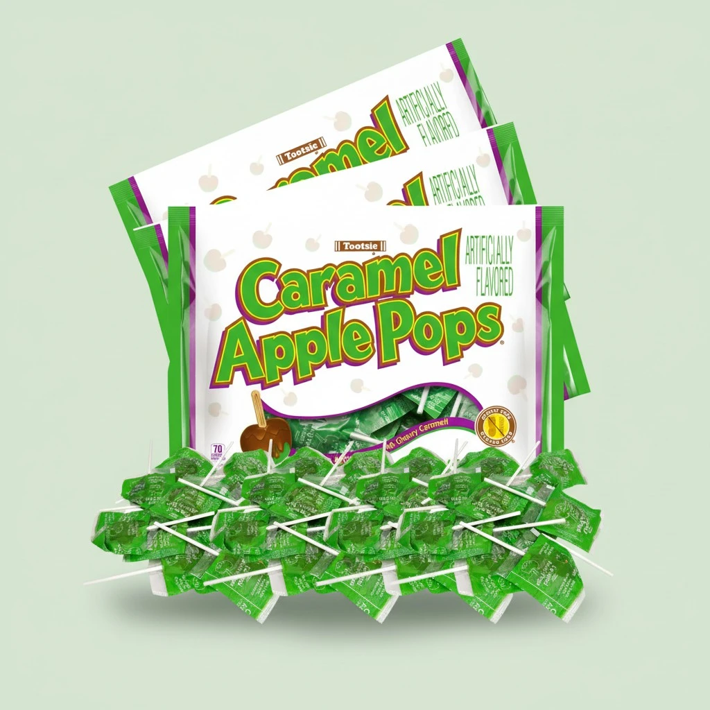 Tootsie, Caramel Apple Pops, 9.4oz Bag (Pack of 3)