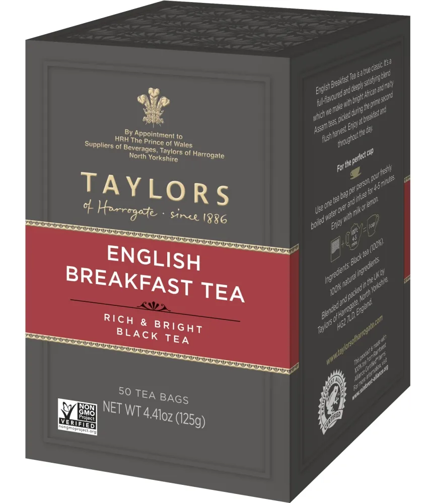 Taylors of Harrogate English Breakfast, 50 Teabags (Pack of 6)