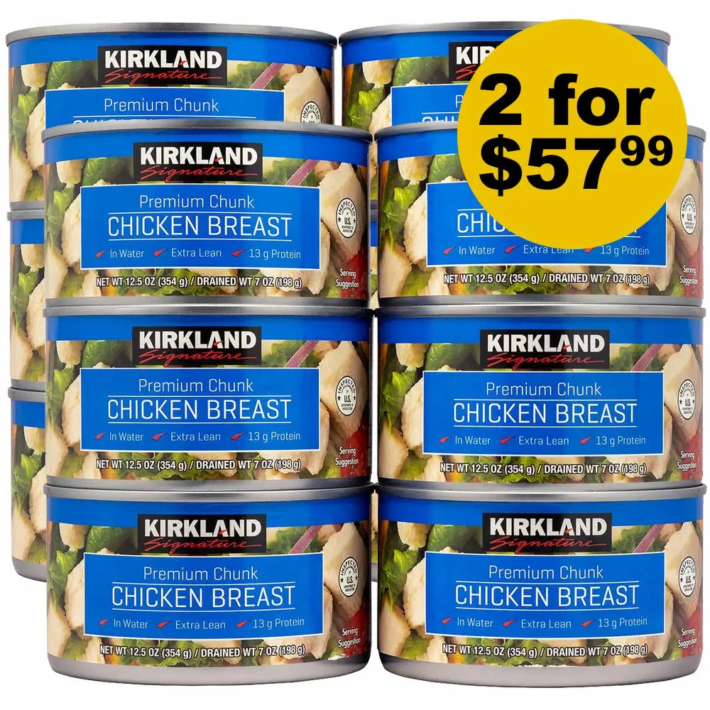 Kirkland Signature Chicken Breast, 12.5 oz - 6 count (Pack of 2) | total 12 count