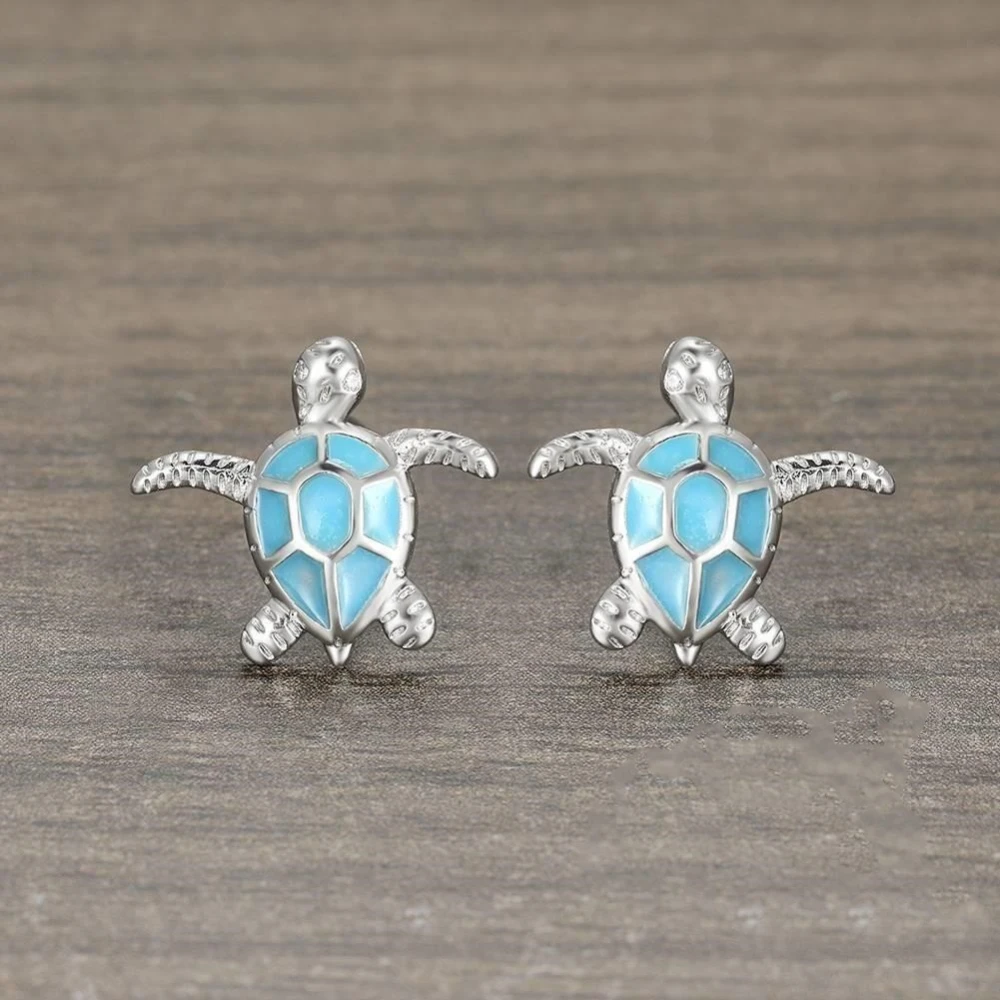 Lady's Cute Turtle Stud Earrings